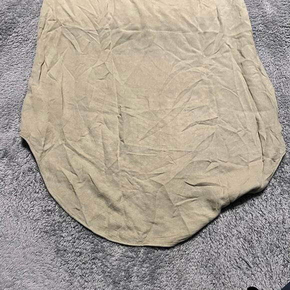 Anthropologie Cloth & Stone Short Sleeve T Shirt Dress Medium V Neck Beige - Picture 4 of 8